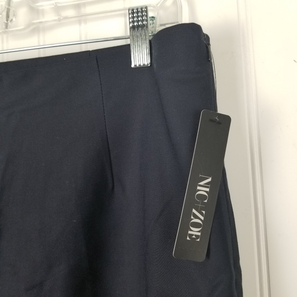 Nick & Zoe Womens Midnight Blue Perfect Pant Side Zip Ankle Size 12 Stretch - Picture 7 of 9
